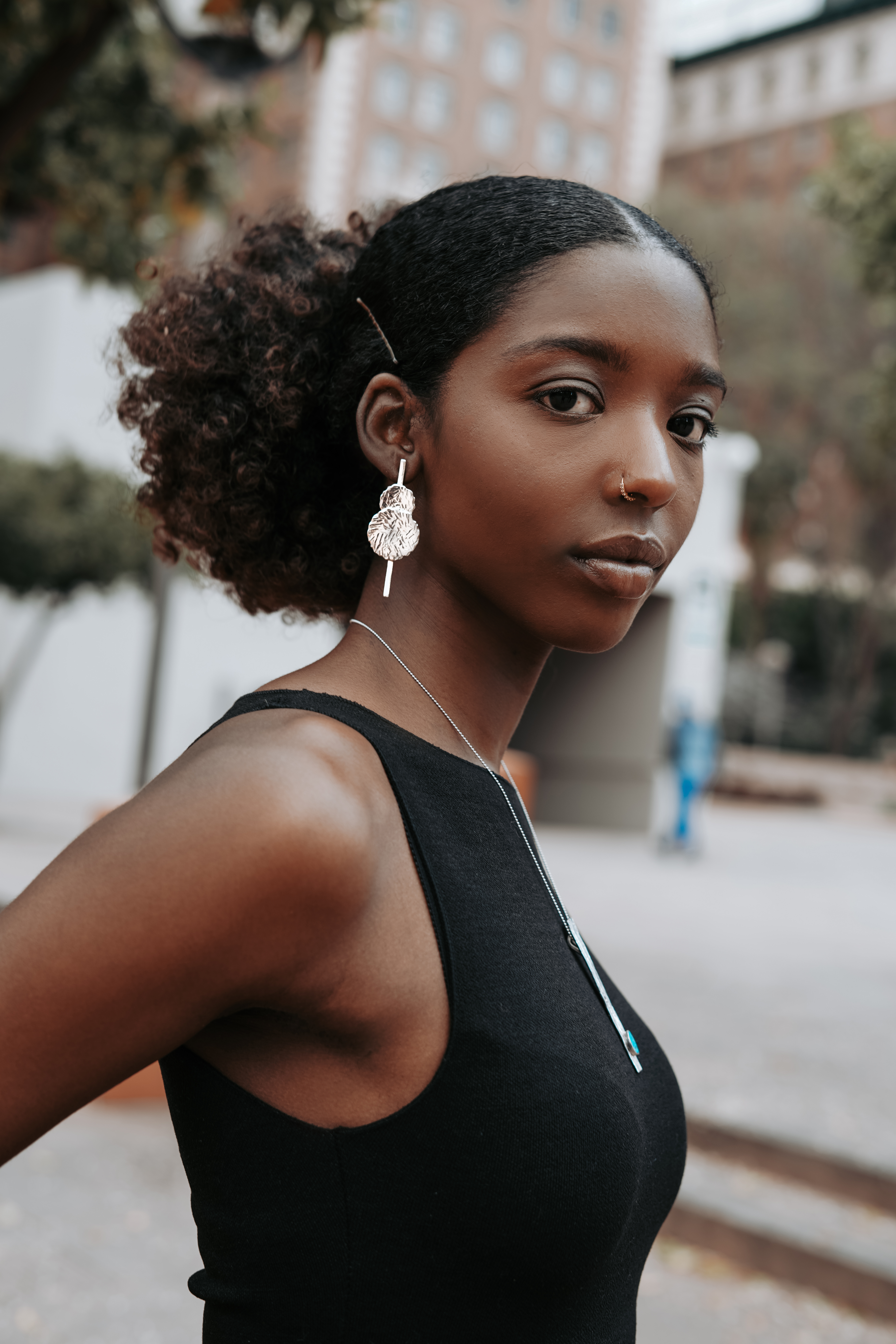 IKANI ხელნაკეთი ვერცხლის საყურე - სამკაული ქალებისთვის - სურათი 3