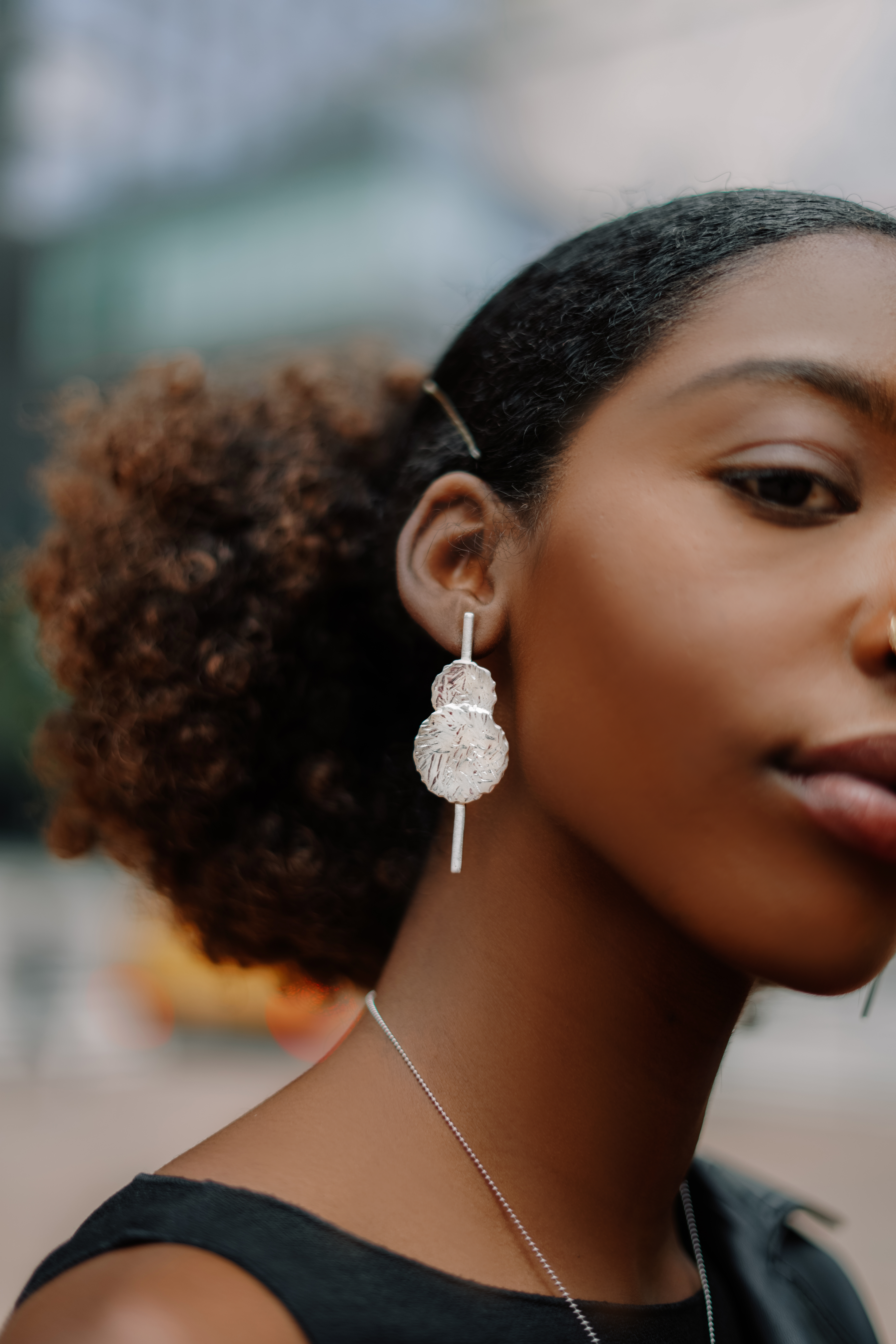 IKANI ხელნაკეთი ვერცხლის საყურე - სამკაული ქალებისთვის - სურათი 2