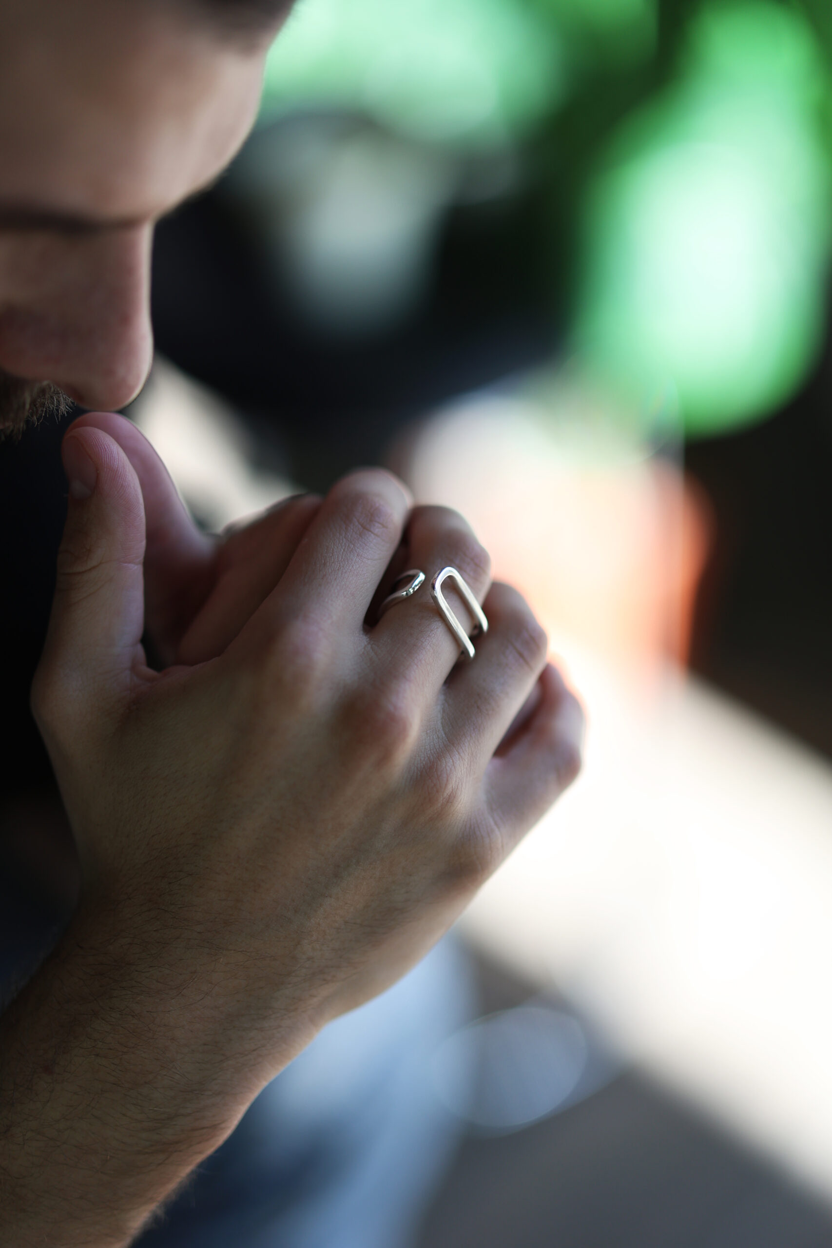 IKANI ხელნაკეთი ვერცხლის ბეჭედი - სამკაული მამაკაცებისთვის - სურათი 2