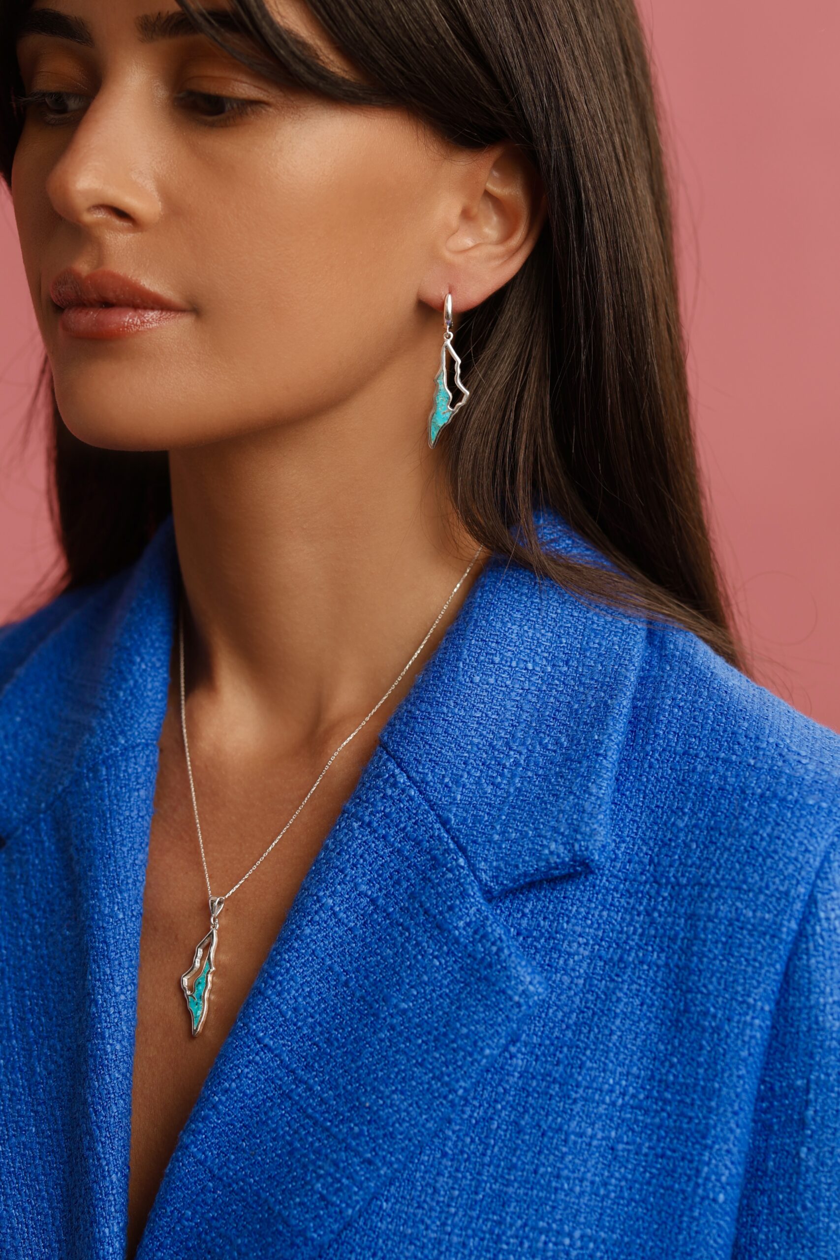 IKANI ხელნაკეთი ვერცხლის საყურე, დამზადებულია უმაღლესი 925 სინჯის ვერცხლით - სურათი 2