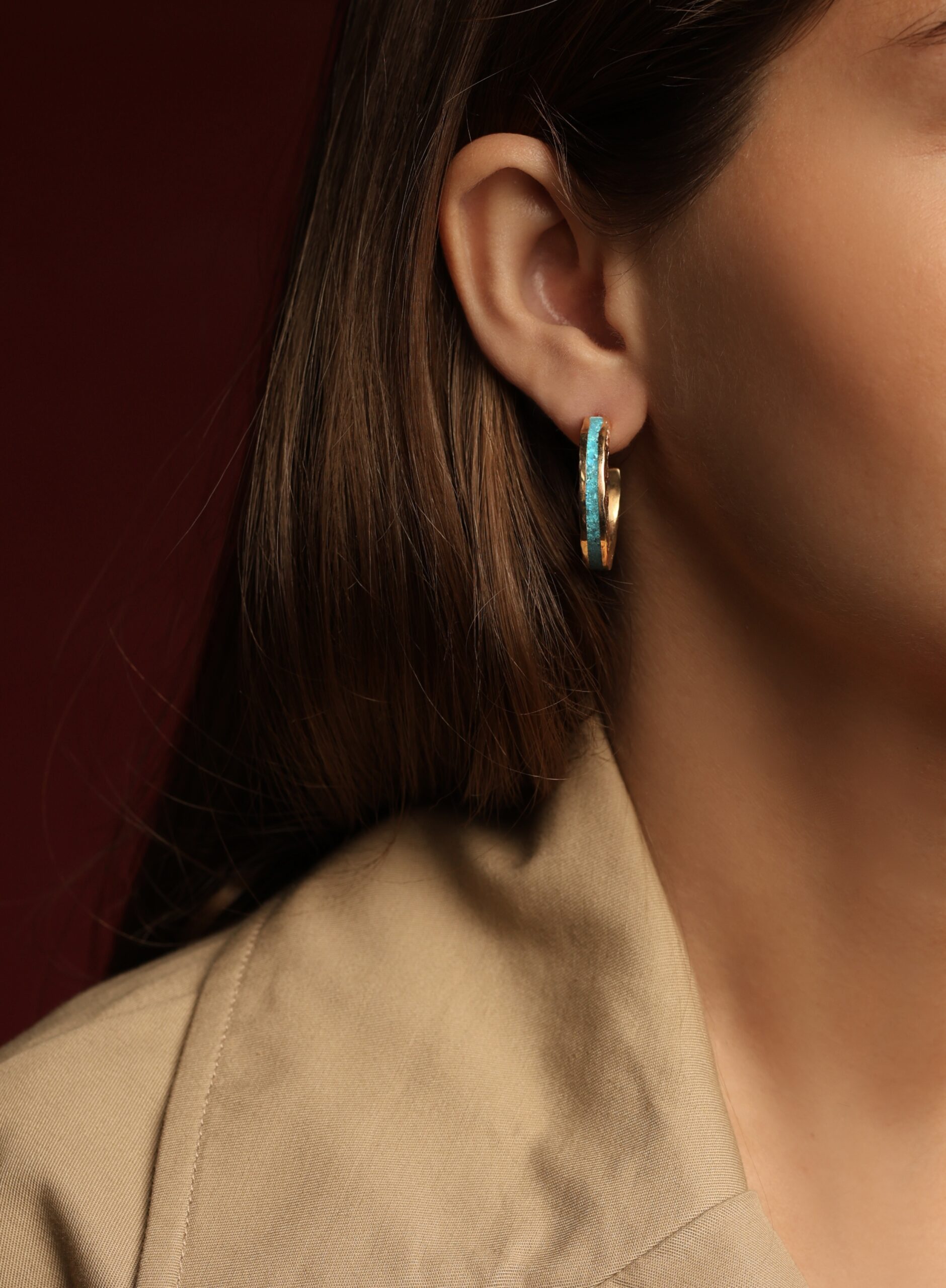 IKANI ხელნაკეთი ვერცხლის საყურე, დამზადებულია უმაღლესი 925 სინჯის ვერცხლით - Image 2