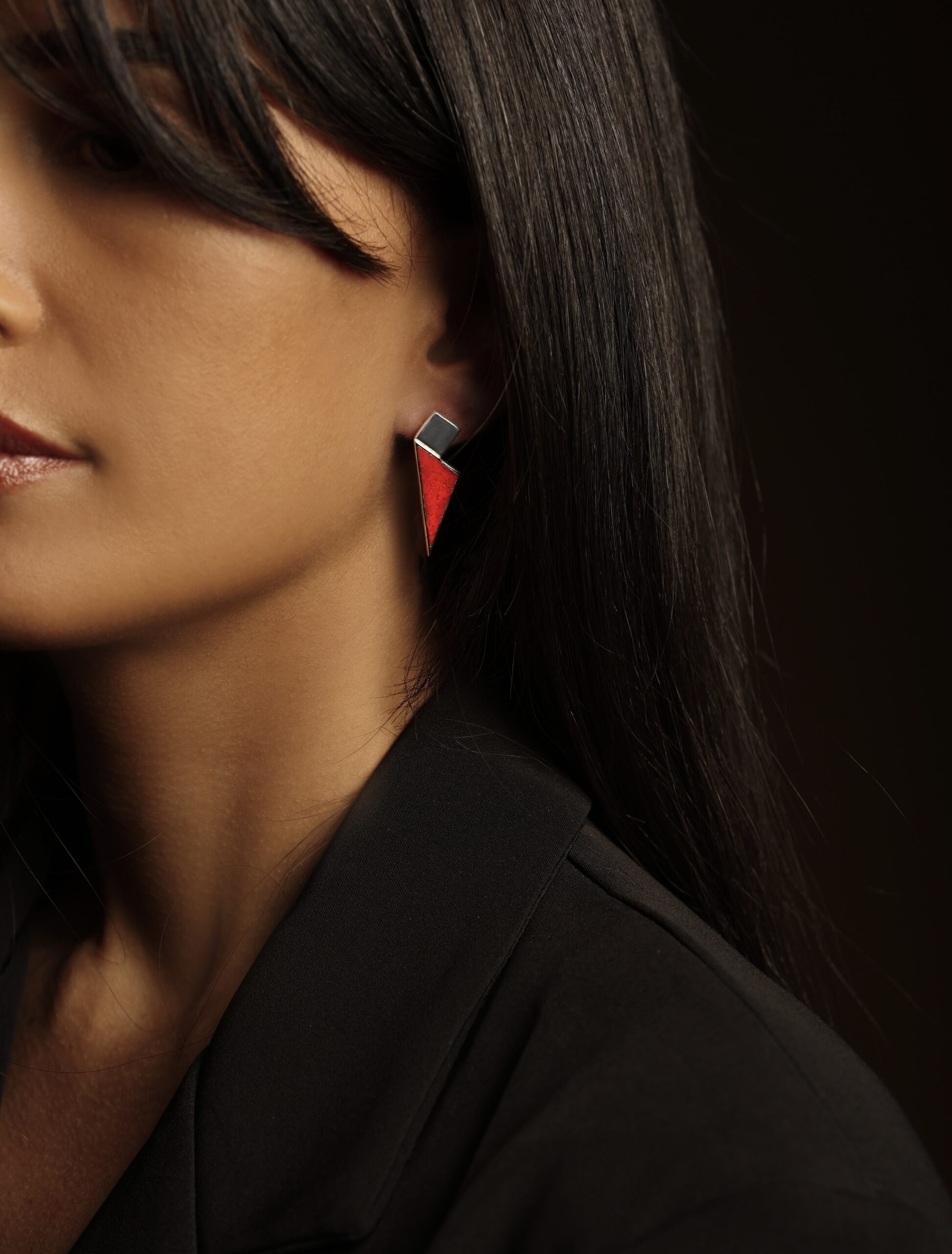 IKANI ხელნაკეთი ვერცხლის საყურე, დამზადებულია უმაღლესი 925 სინჯის ვერცხლით - სურათი 3